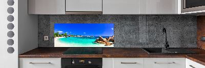 Kitchen wall panels Seychelles beach