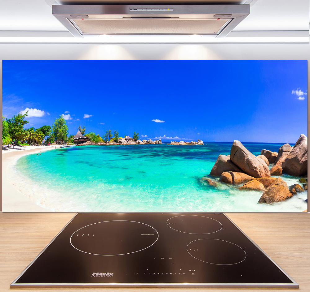 Kitchen wall panels Seychelles beach