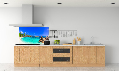 Kitchen wall panels Seychelles beach