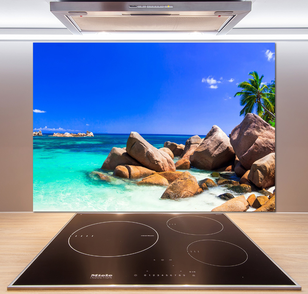 Kitchen wall panels Seychelles beach