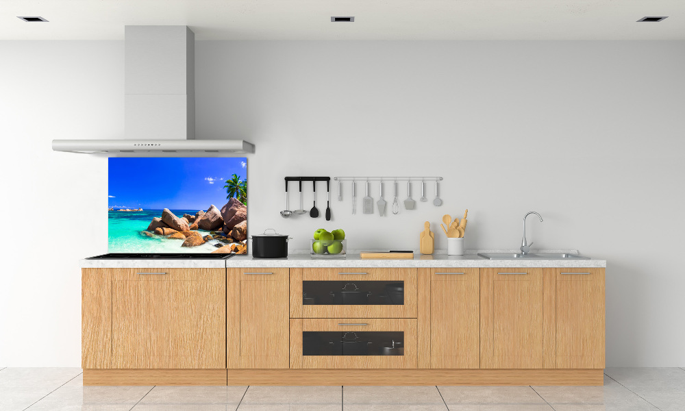 Kitchen wall panels Seychelles beach