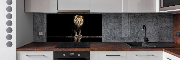 Kitchen wall panels Portrait of a lion