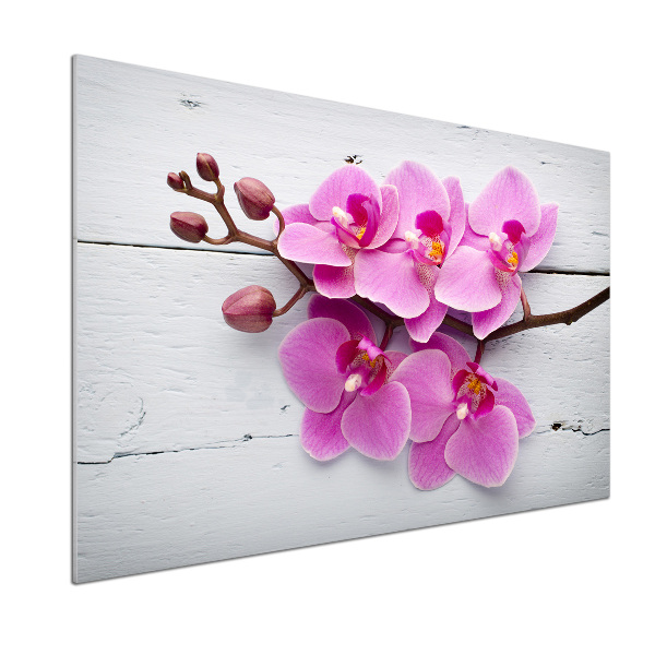 Kitchen wall panels Orchid on wood