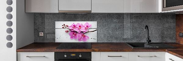 Kitchen wall panels Orchid on wood