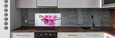 Kitchen wall panels Orchid on wood