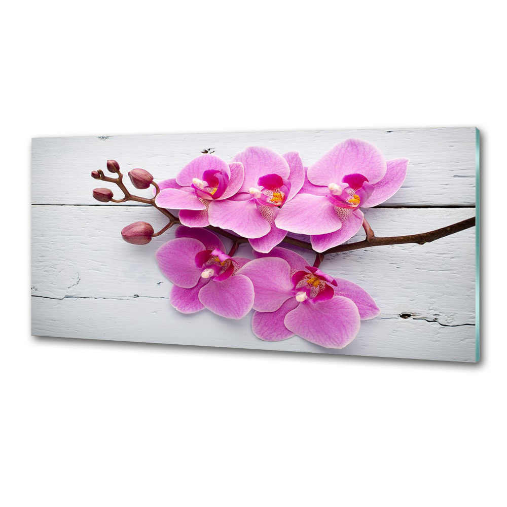 Kitchen wall panels Orchid on wood