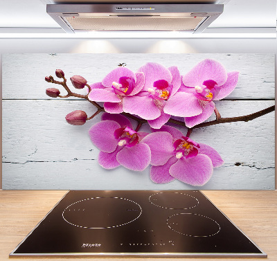 Kitchen wall panels Orchid on wood