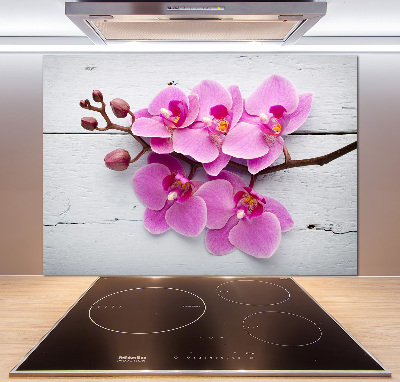 Kitchen wall panels Orchid on wood