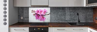 Kitchen wall panels Orchid on wood