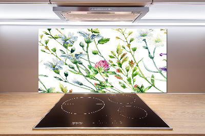 Kitchen splashback Wild flowers