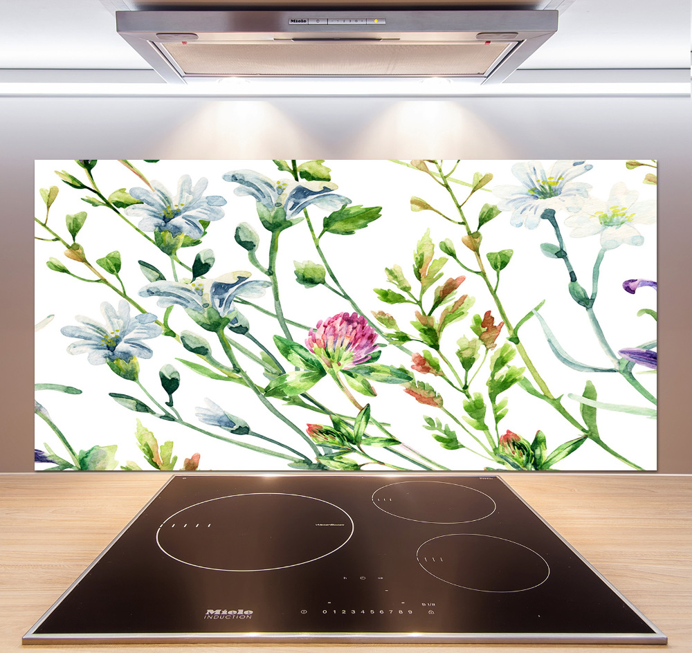 Kitchen splashback Wild flowers