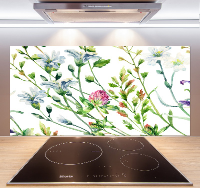 Kitchen splashback Wild flowers