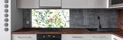 Kitchen splashback Wild flowers