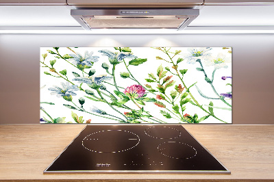 Kitchen splashback Wild flowers