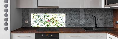 Kitchen splashback Wild flowers