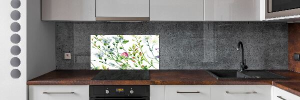 Kitchen splashback Wild flowers