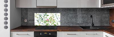 Kitchen splashback Wild flowers