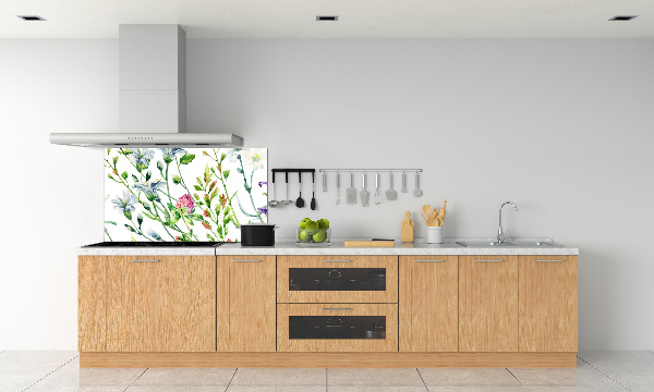 Kitchen splashback Wild flowers