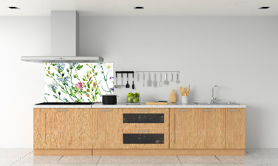 Kitchen splashback Wild flowers