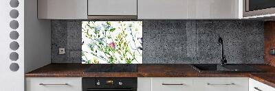 Kitchen splashback Wild flowers