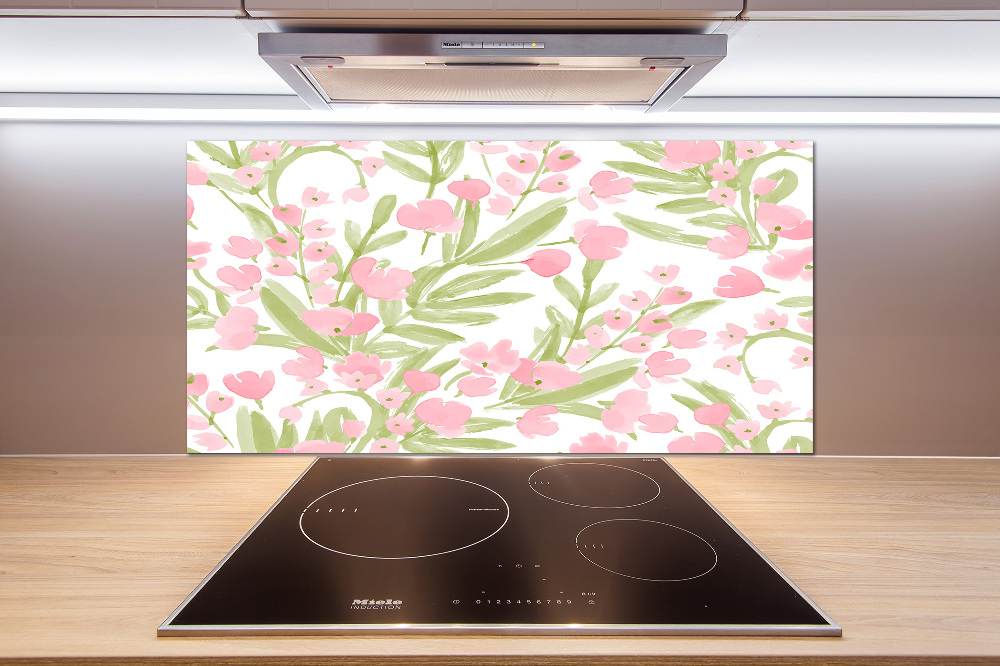 Kitchen splashback Floral pattern