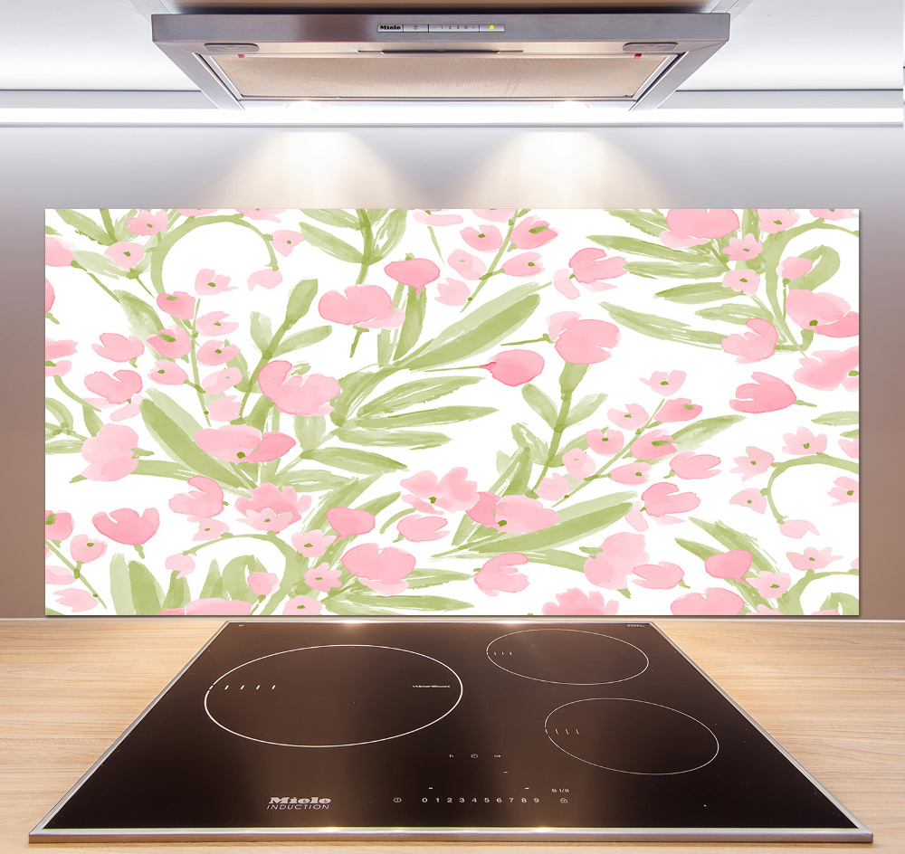 Kitchen splashback Floral pattern