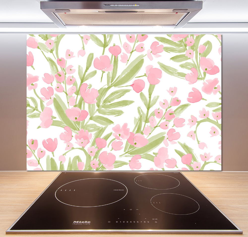 Kitchen splashback Floral pattern