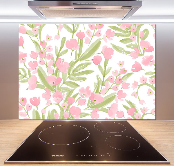 Kitchen splashback Floral pattern