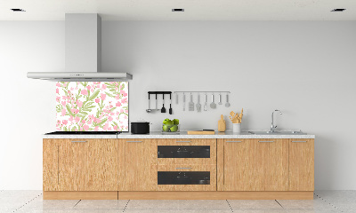 Kitchen splashback Floral pattern