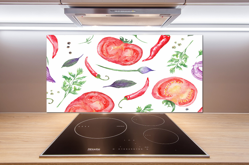 Cooker splashback Tomato and spices