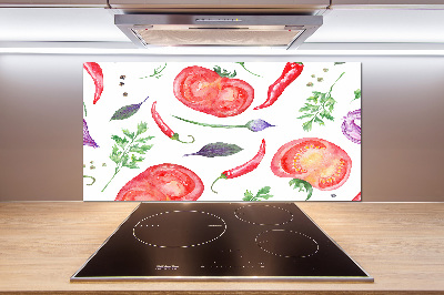 Cooker splashback Tomato and spices