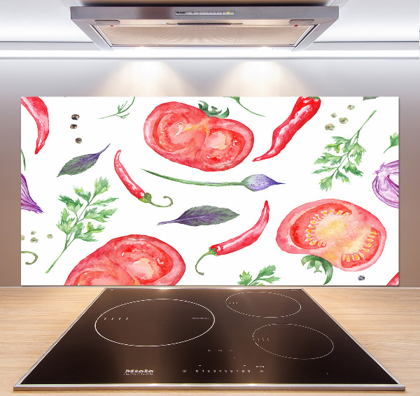 Cooker splashback Tomato and spices