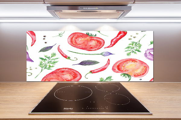 Cooker splashback Tomato and spices