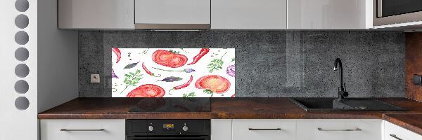 Cooker splashback Tomato and spices