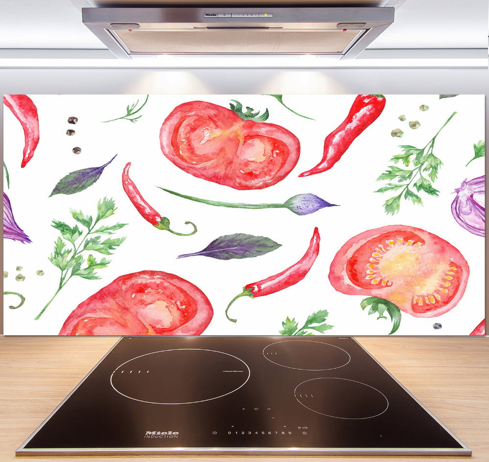 Cooker splashback Tomato and spices