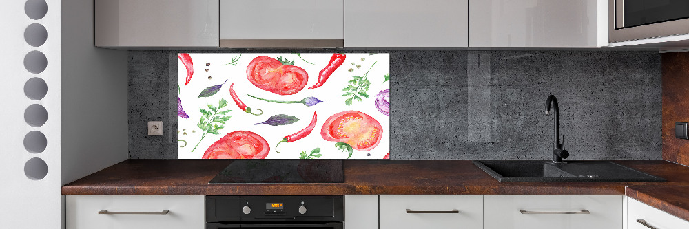 Cooker splashback Tomato and spices