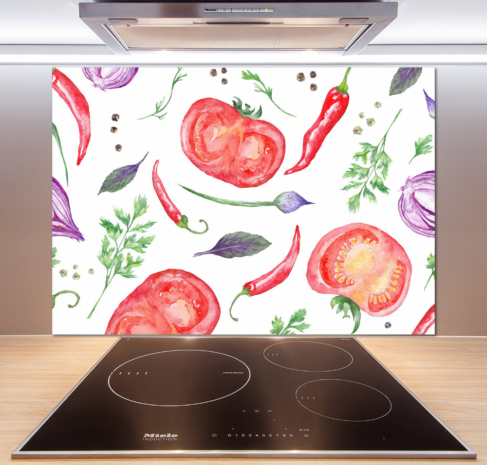 Cooker splashback Tomato and spices