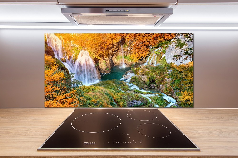 Kitchen splashback Waterfall in autumn