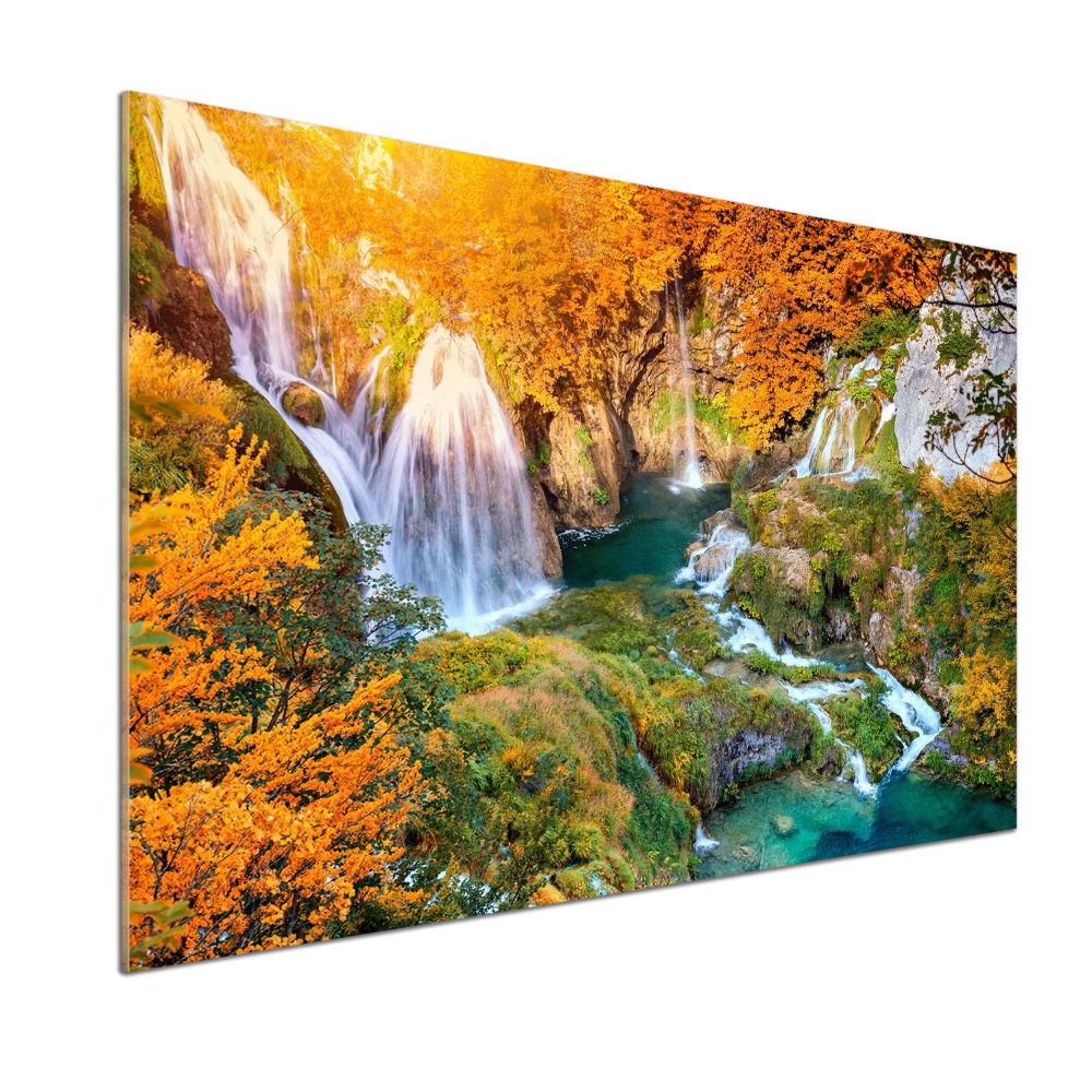 Kitchen splashback Waterfall in autumn