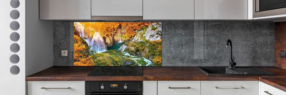 Kitchen splashback Waterfall in autumn