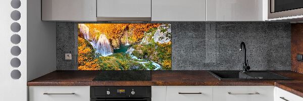 Kitchen splashback Waterfall in autumn