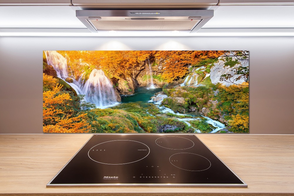 Kitchen splashback Waterfall in autumn