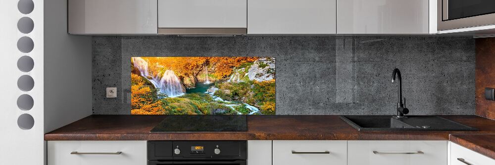 Kitchen splashback Waterfall in autumn