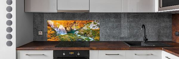 Kitchen splashback Waterfall in autumn