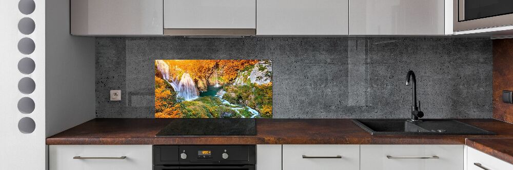 Kitchen splashback Waterfall in autumn