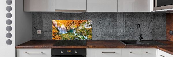 Kitchen splashback Waterfall in autumn