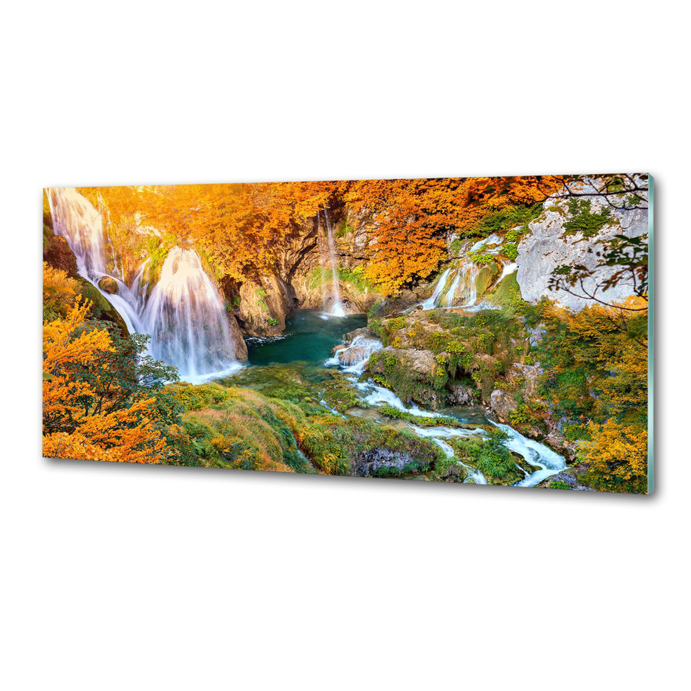 Kitchen splashback Waterfall in autumn