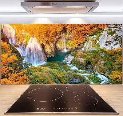 Kitchen splashback Waterfall in autumn