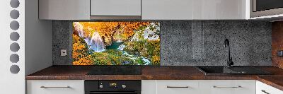 Kitchen splashback Waterfall in autumn