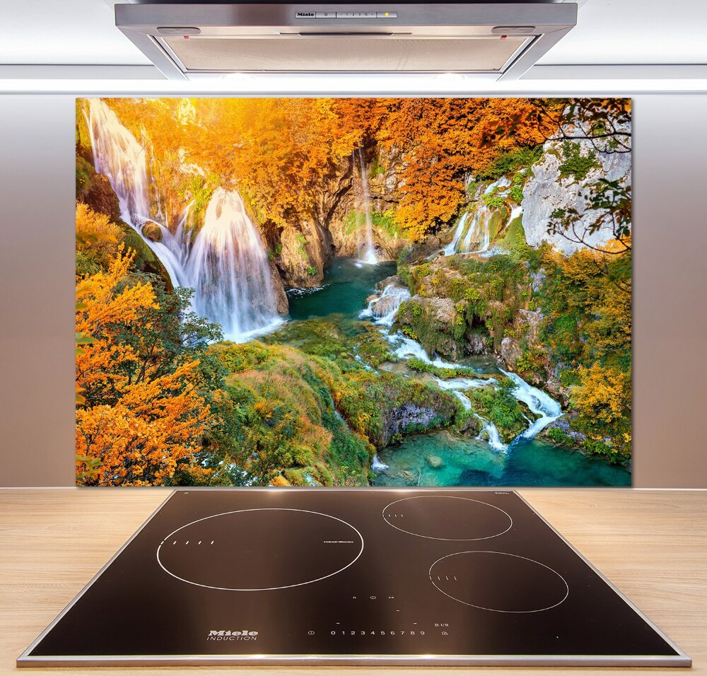 Kitchen splashback Waterfall in autumn